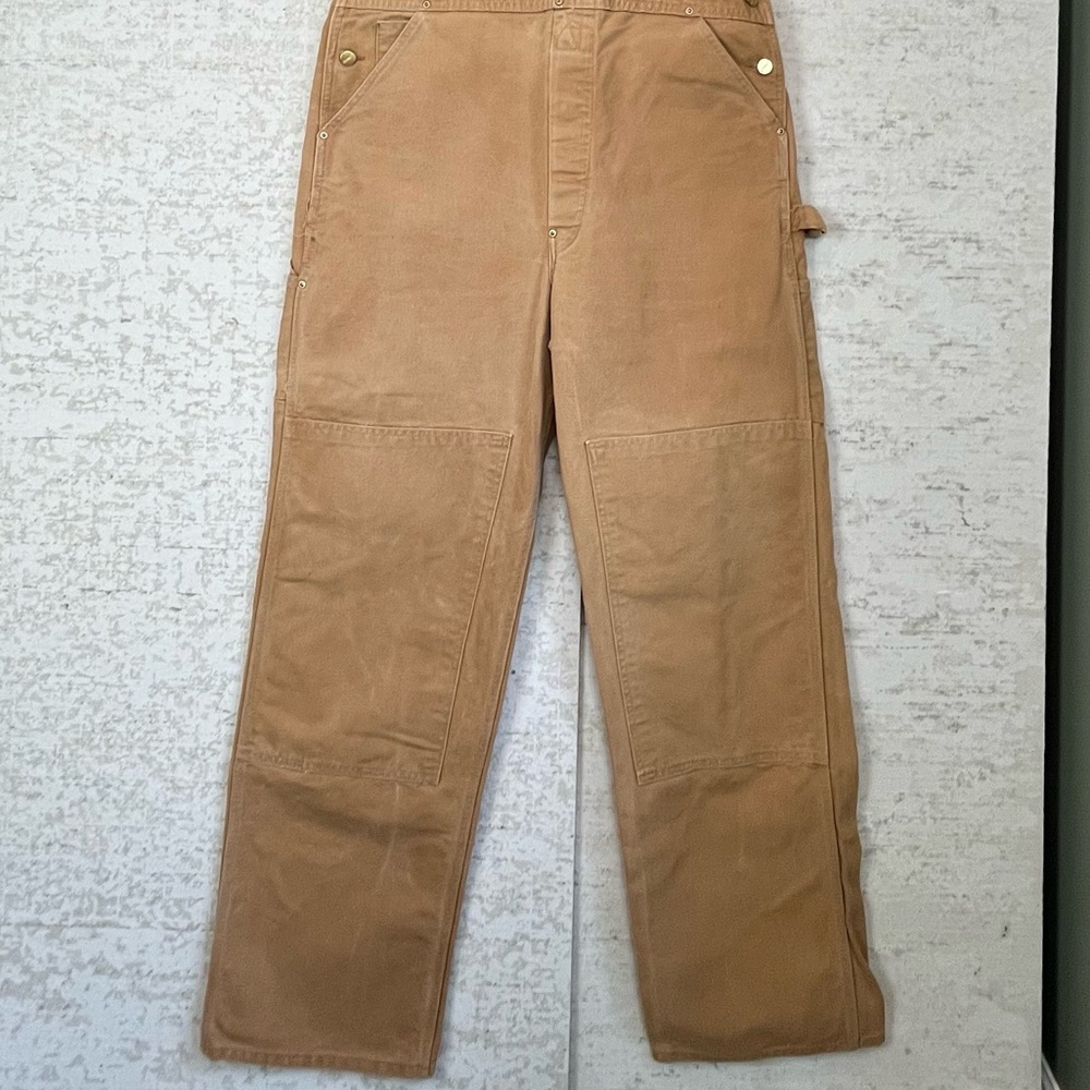 Vintage Mens Carhartt Double Knee Duck Canvas Bib Overalls - Picture 2 of 16